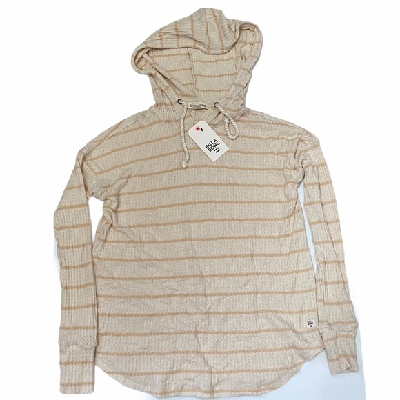 Billabong Lounge Around Waffle Knit Cream Hoodie - Picture 2 of 9